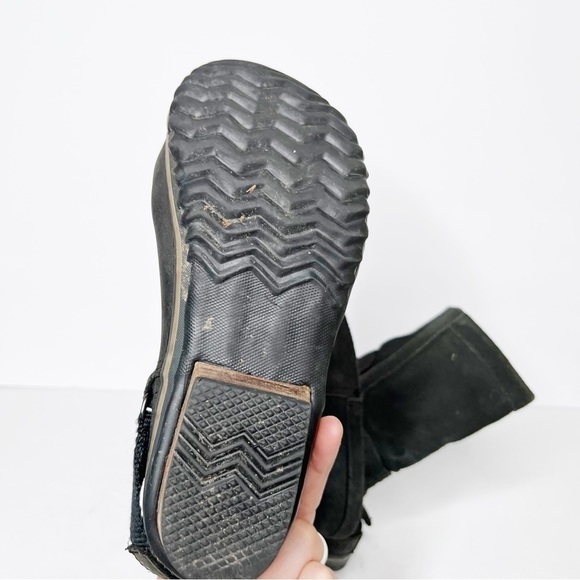 Sorel Slimshortie Waterproof Boot Black Leather Suede Winter Shoes Snow Size 7 - Picture 4 of 7